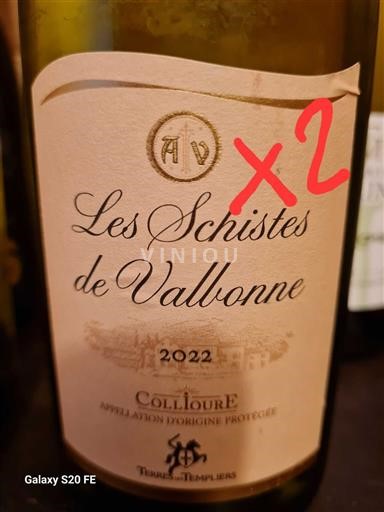 Руссільон Колліур Terres des Templiers Les Schistes de Vallbonne 2022