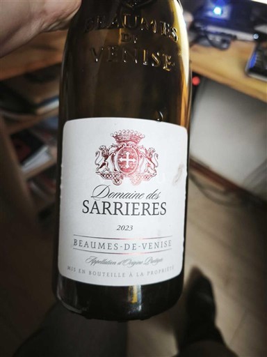 Thung lũng Rhône Beaumes de Venise Domaine S Sarrières 2023