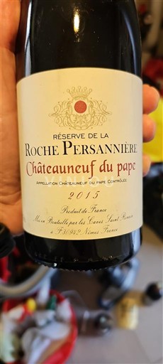 Thung lũng Rhône Châteauneuf-du-pape Roche Persannière 2015