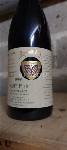 Burgundija Volnay Premier Cru Reine Pédauque Burgondia d'Or 1999