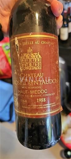 Бордо Го-Медок Château Rose Trintaudon 1988