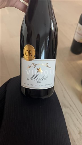 Vini Rouge sec Les Vignes du Prince 2023 Francia Linguadoca e Rossiglione Paese d'Oc IGP