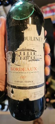 Bordéus Château Moulinet 1989