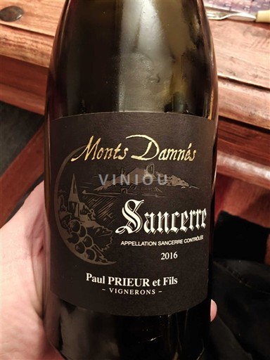 Thung lũng sông Loire Sancerre. Paul Prieur et Fils Monts Damnés 2016