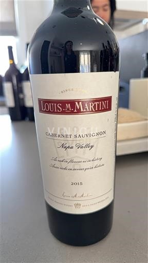AVA de California Valle de Napa Louis M. Martini 2015