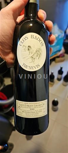 Wijnen Rouge sec Clos Badon Thunevin 2019 Frankrijk Bordeaux Saint-Émilion Grand Cru AOC Grand Cru