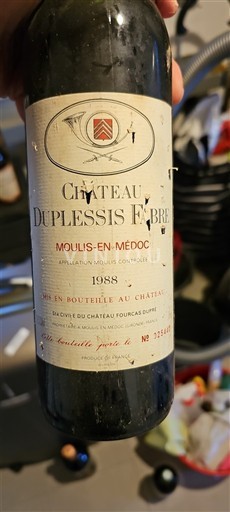 Bordeaux Moulis-en-Médoc Château Plessis Fabre 1988