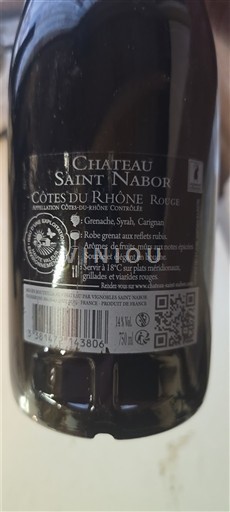Thung lũng Rhône Côtes-du-rhône Château Saint-Nabor 2024