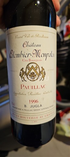 Bordeaux Pauillac Château Colombier-Monpelou 1996