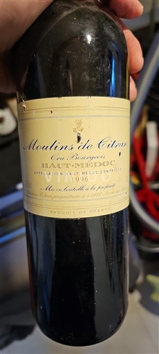 Бордо Го-Медок Moulins de Citran Bourgeois 1996