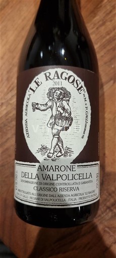 Венето Амароне делла Вальполічелла Le Ragose Classico Riserva 2011