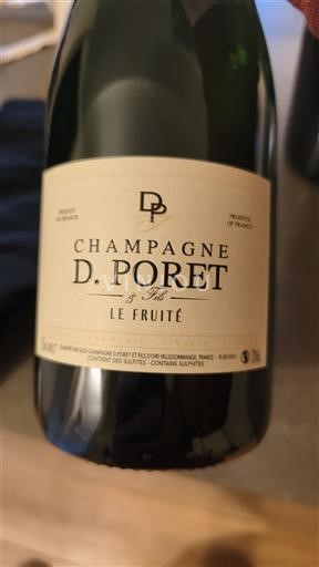 Šampanja Šampanjec Champagne D. Poret Le Fruité Neleten.