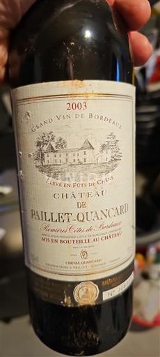 Бордо Прем'єр-Кот-де-Бордо Château Paillet-Quancard 2003