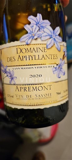 Савойя та Бюже Апремон Domaine S Aphyllantes 2020