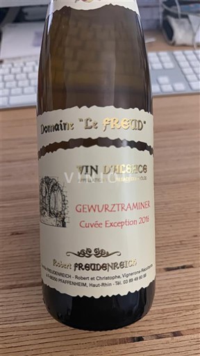 Ельзас Domaine Le Freud Exception 2016
