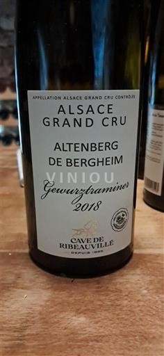 Ельзас Гевюрцтрамінер Grand Cru Cave de Ribeauvillé Grand cru Altenberg de Bergheim 2018