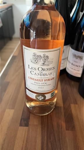 Languedoc og Roussillon Pays d'oc Les Ormes de Cambras Cinsault Syrah 2023