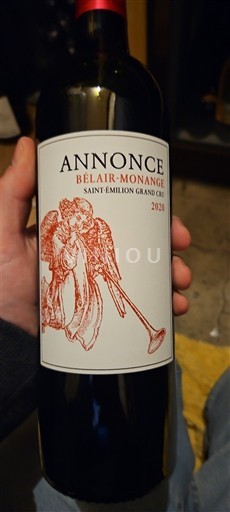 Bordo Сент-Емилион Гранд Кру Grand Cru Belair-Monange Annonce 2020