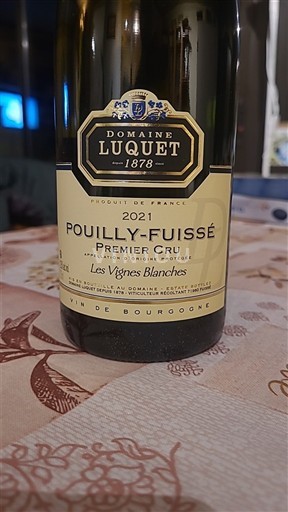 Бургундія Пуйї-Фюїсе Premier Cru Domaine Luquet Les Vignes Blanches 2021
