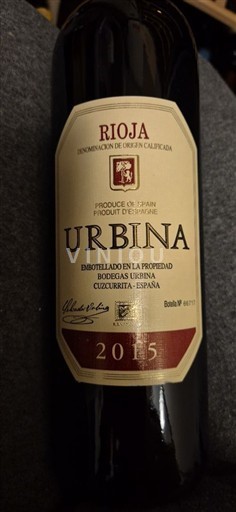 Ла-Ріоха Ріоха Bodegas Urbina 2015