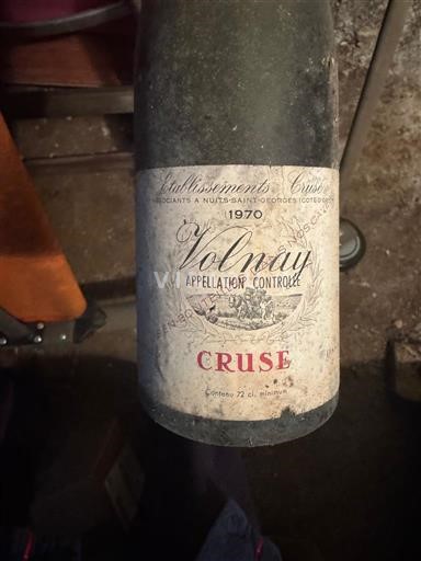 Вина Rouge sec Cruse 1970 Франція Бургундія Вольне AOC