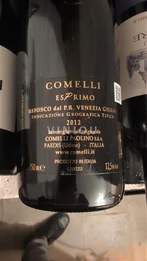 Вина Rouge sec ESPRIMO COMELLI 2012 Італія Фріулі-Венеція-Джулія Венеція-Джулія DOC