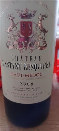 Bordeaux Haut-Médoc Château Constant Lesquireau 2008