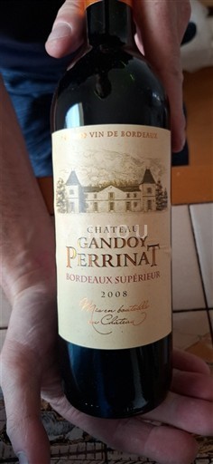 Víno Rouge sec Château Gandoy Perrinat 2008 Francie Bordeaux Bordeaux Supérieur AOC