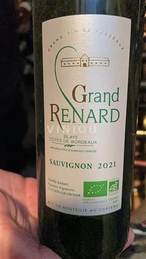 Bordeaux Blaye-côtes-de-bordeaux Grand Renard 2021
