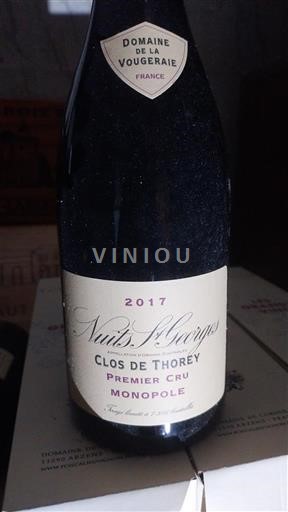Бургундія Нюї-Сен-Жорж Premier Cru Domaine La Vougeraie Clos de Thorey Monopole 2017