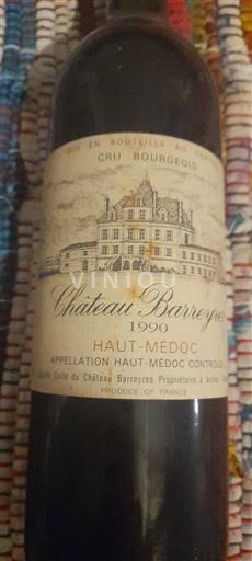 Bordeaux Haut-Médoc Château Barreyres 1990
