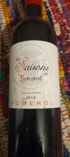 Бордо Помероль Château Bourgneuf Les Saisons 2012