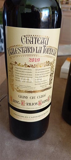 Bordeaux Saint-Émilion Grand Cru Château Balestard La Tonnelle 2019