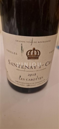 Burgundsko Santenay Premier Cru Domaine Vincent Boudot Les Cabottes 2018