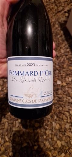 Бургундія Поммар Premier Cru Clos de la Chapelle Les Grands Epenots 2023