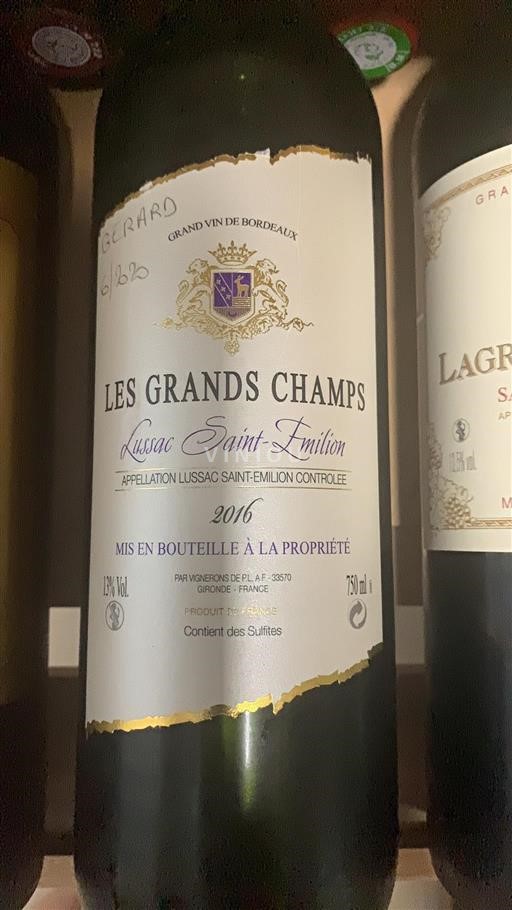 Bordeaux Lussac-saint-émilion Les Grands Champs 2016