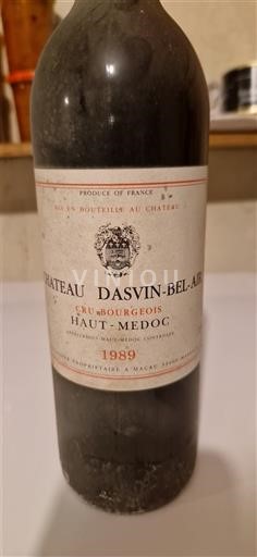 Bordeaux Haut-Médoc Château Dasvin-Bel-Air 1989