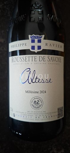 Wijnen Blanc sec Altesse Philippe Ravier 2024 Frankrijk Savoie en Bugey Roussette de Savoie AOC