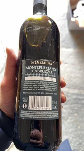 Abruzzerne Montepulciano d'Abruzzo La Cacciatora 2012