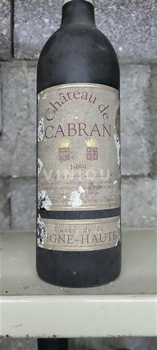 Bordeaux Côtes-de-bourg Château Cabran de la Vigne Haute 1989