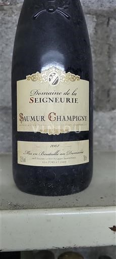 Луарська долина Сомюр-Шампіньї Domaine La Seigneurie 2002