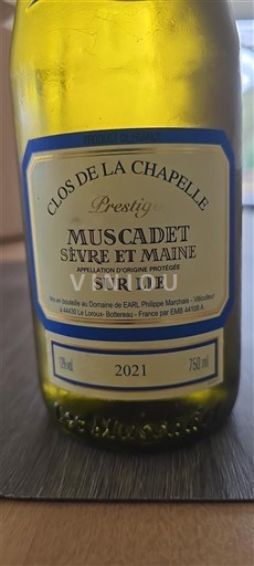 Луарська долина Мюскаде Севр і Мэн Clos de la Chapelle Prestige 2021