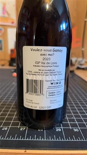 Вина Rouge sec Voulez-vous Gamay avec moi? Les hautes noëlles 2023 Франція Луарська долина Вал-де-Луар IGP