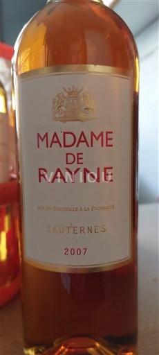 Бордо Сотерн Rayne Vigneau Madame de Rayne 2007
