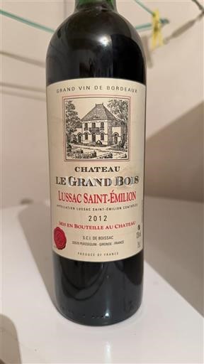 Víno Rouge sec Château Le Grand Bois 2012 Francie Bordeaux Lussac-saint-émilion AOC