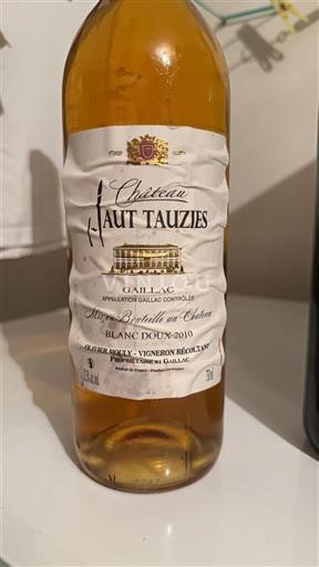 Вина Blanc moelleux Château Haut Taugies 2010 Франція Південний Захід Gaillac AOC