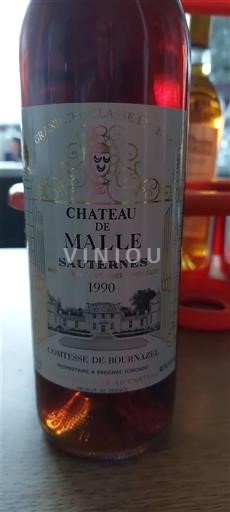 Бордо Сотерн Château Malle Contesse de Bournazel 1990