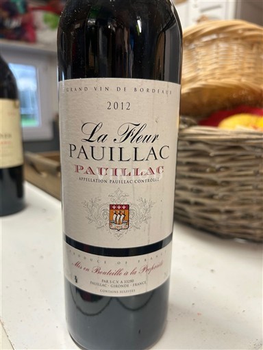 Vinhos Rouge sec La Fleur Pauillac 2012 França Bordéus Pauillac AOC