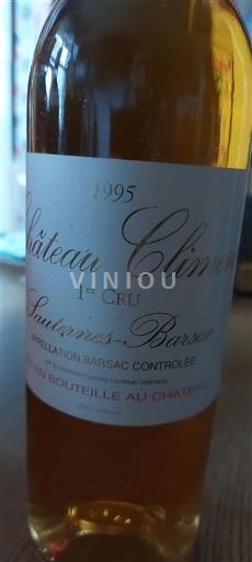 Bordeaux Barsac Premier Cru Château Climens 1995