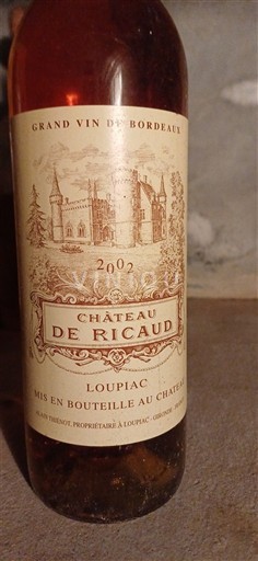 Bordeaux Loupiac Château Ricaud 2002